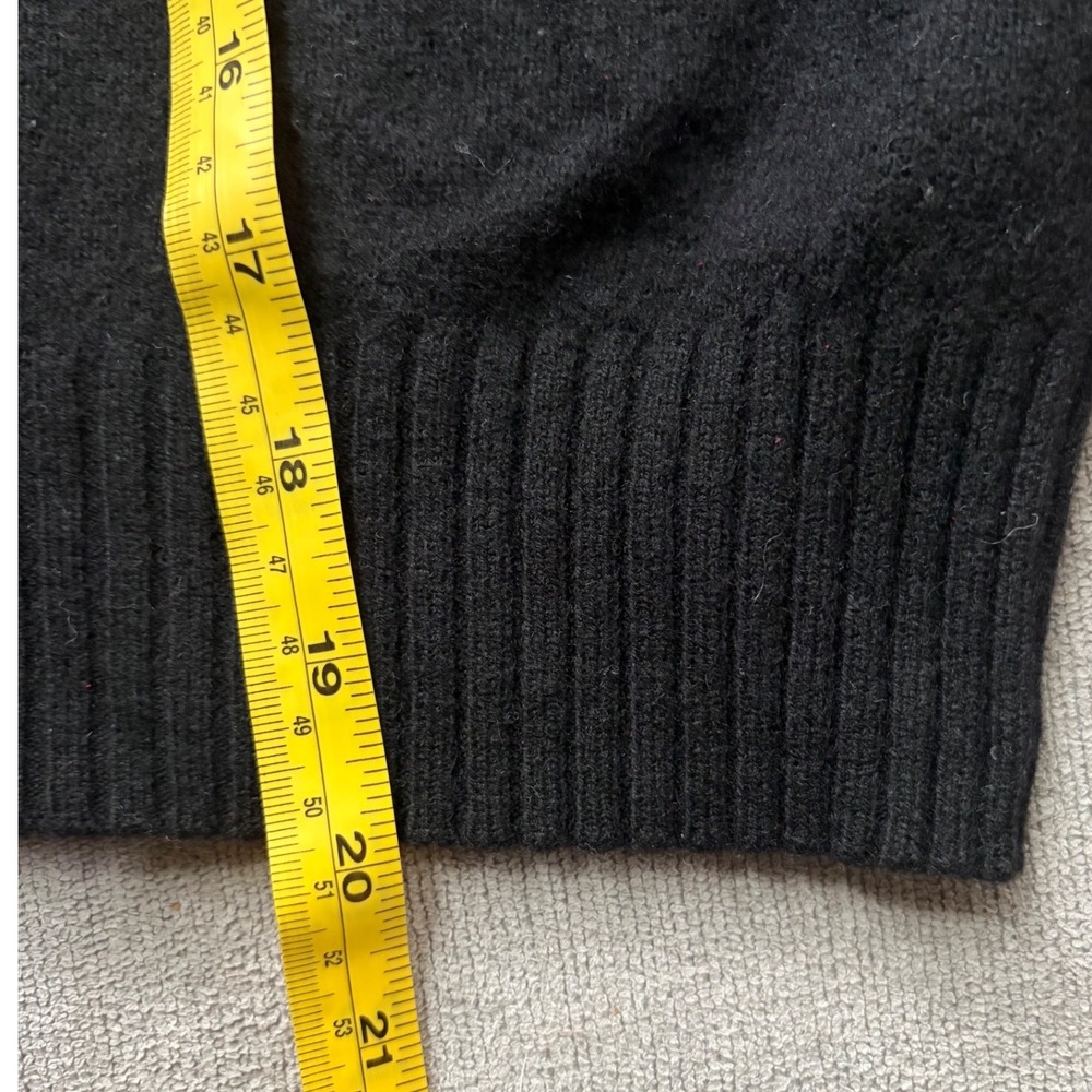 Everlane Black Recycled Cashmere Wool Crewneck Sweater Medium - Picture 6 of 6